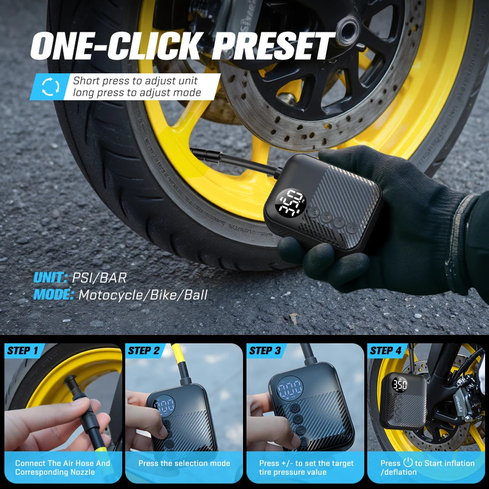 Pompe Électrique Sans Fil pour Pneu – 150 PSI