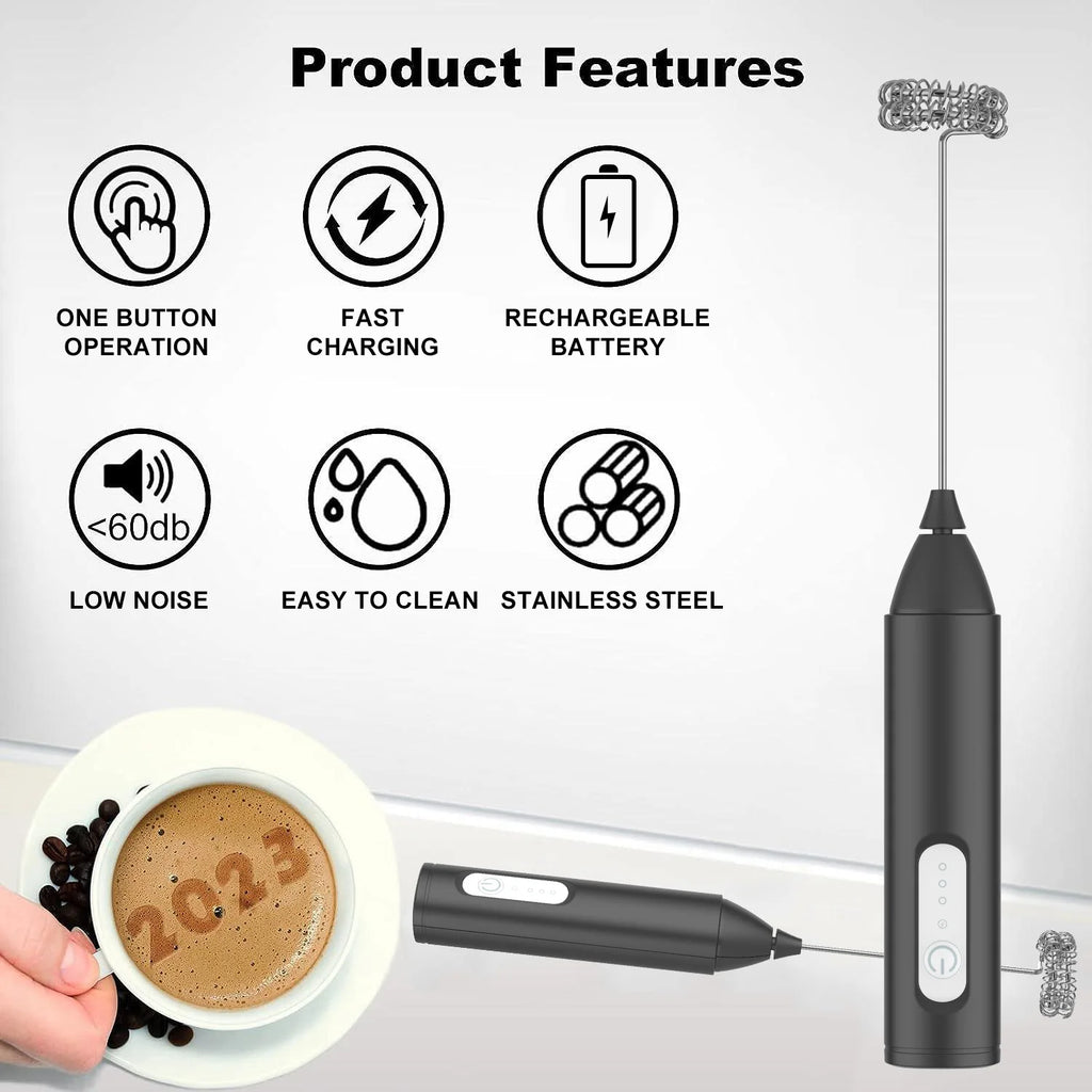 Mousseur à Lait Électrique Rechargeable