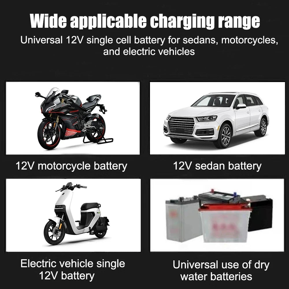 Chargeur de Batterie 12V pour Voiture/Moto