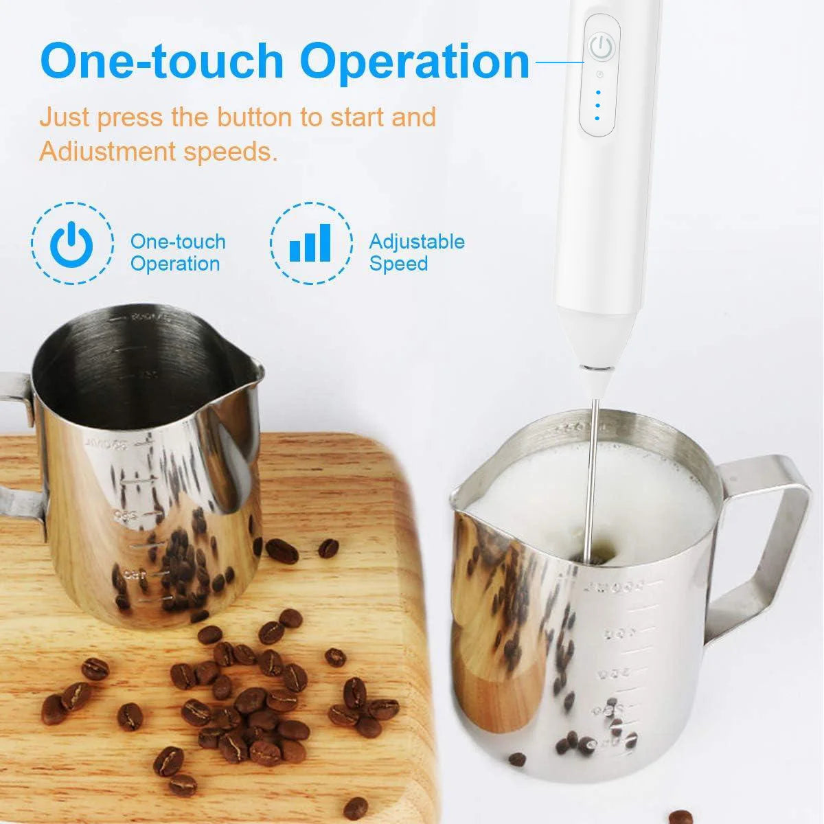 Mousseur à Lait Électrique Rechargeable