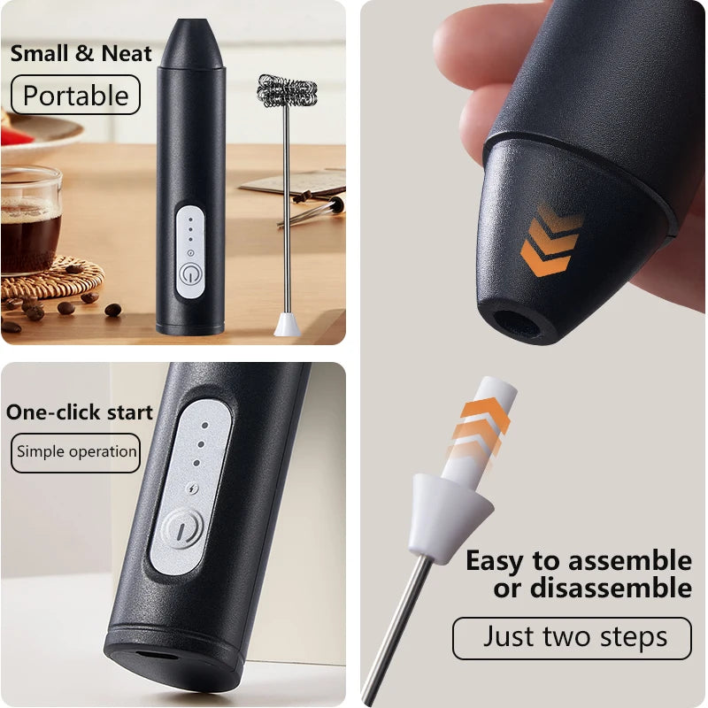Mousseur à Lait Électrique Rechargeable+