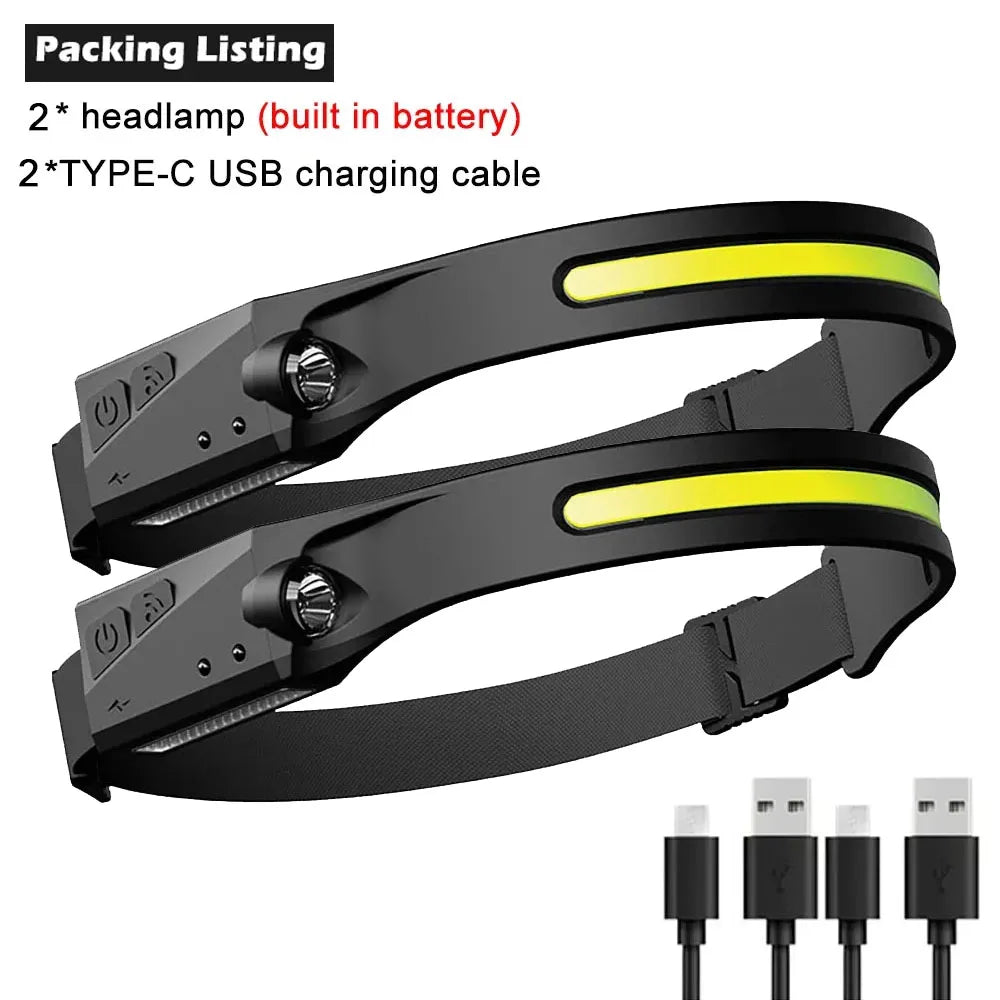 Lampe Frontale LED Rechargeable USB